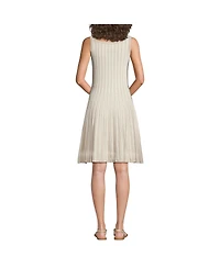 Lands' End Women's Square Neck Above Knee Sweater Dress