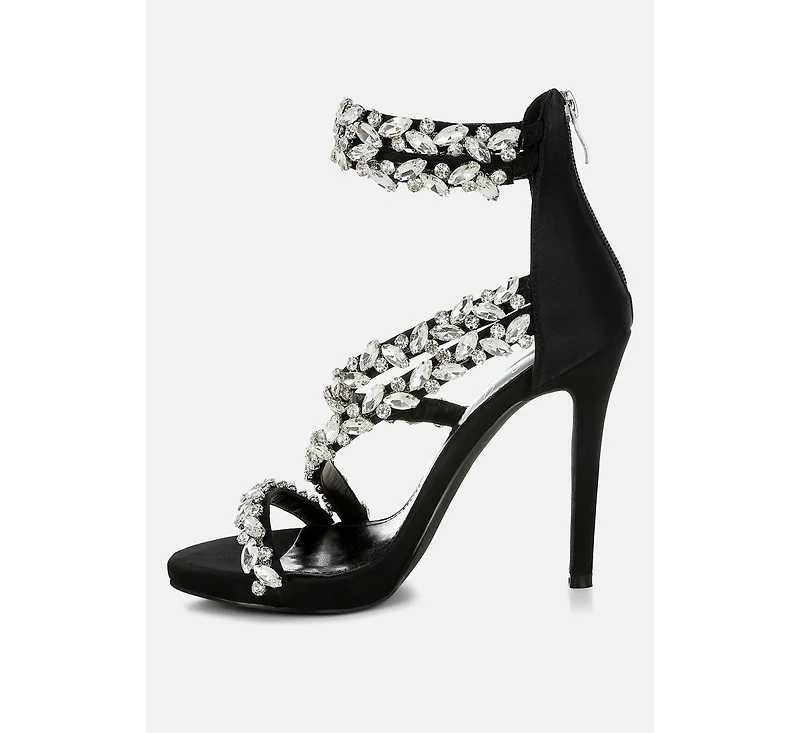 Korna Diamante Embellished Stiletto Heel Sandals