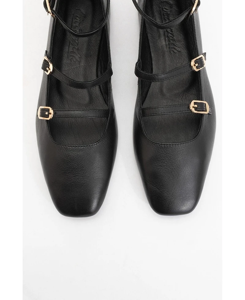 Serena Leather Mary Jane Flats