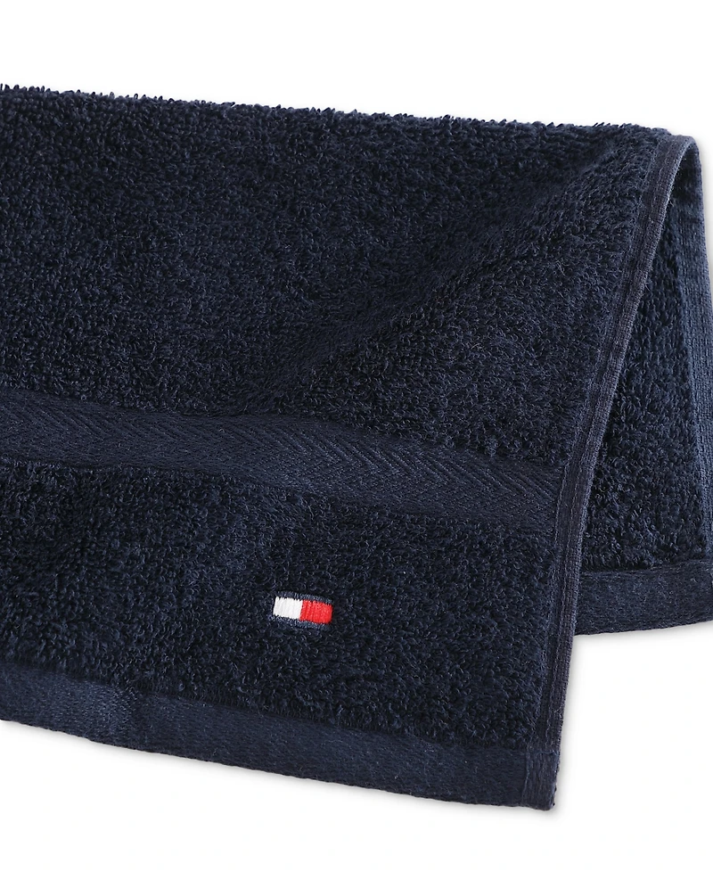 Tommy Hilfiger Home Modern American Solid Cotton Washcloth, 13" x
