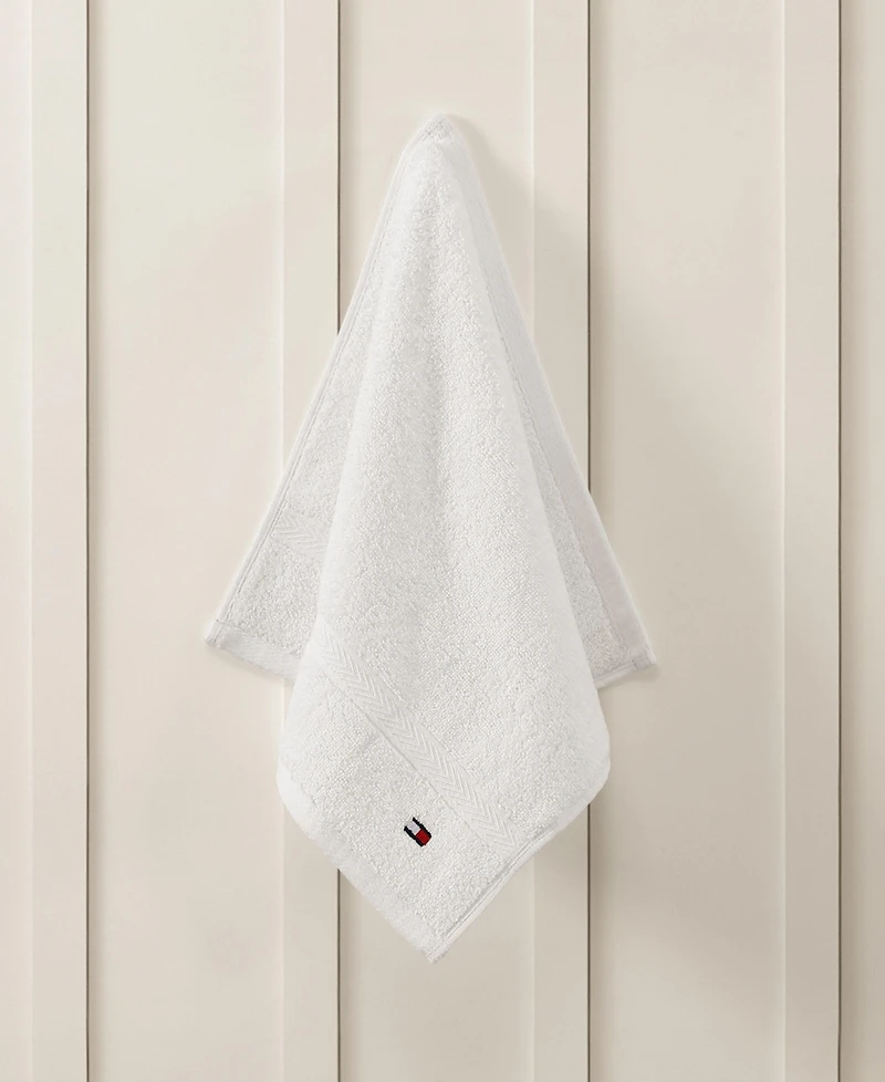 Tommy Hilfiger Home Modern American Solid Cotton Washcloth, 13" x