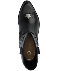 Journee Collection Women's Underwood Cuban Heel Casual Comfort Ankle Booties