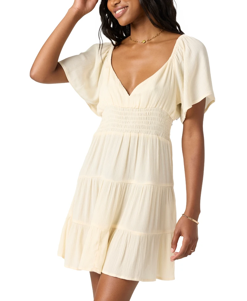 O'Neill Juniors' Layken Short-Sleeve Solid Mini Dress