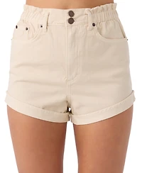 O'Neill Juniors' Tasia Tapioca High-Rise Jean Shorts