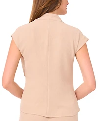 Sam & Jess Women's Solid-Color Wrap-Front Top