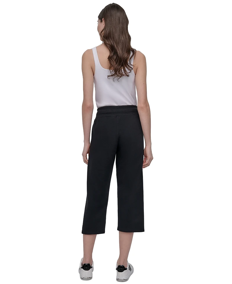 Dkny Sport Women's Studded-Logo Cropped Pants