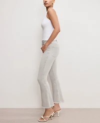 Good American Women's Soft Tech Legs Cropped Mini Bootcut Jeans