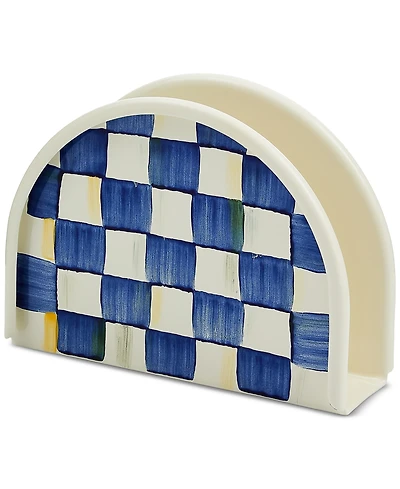 Mackenzie-Childs Royal Check Enameled Napkin Holder