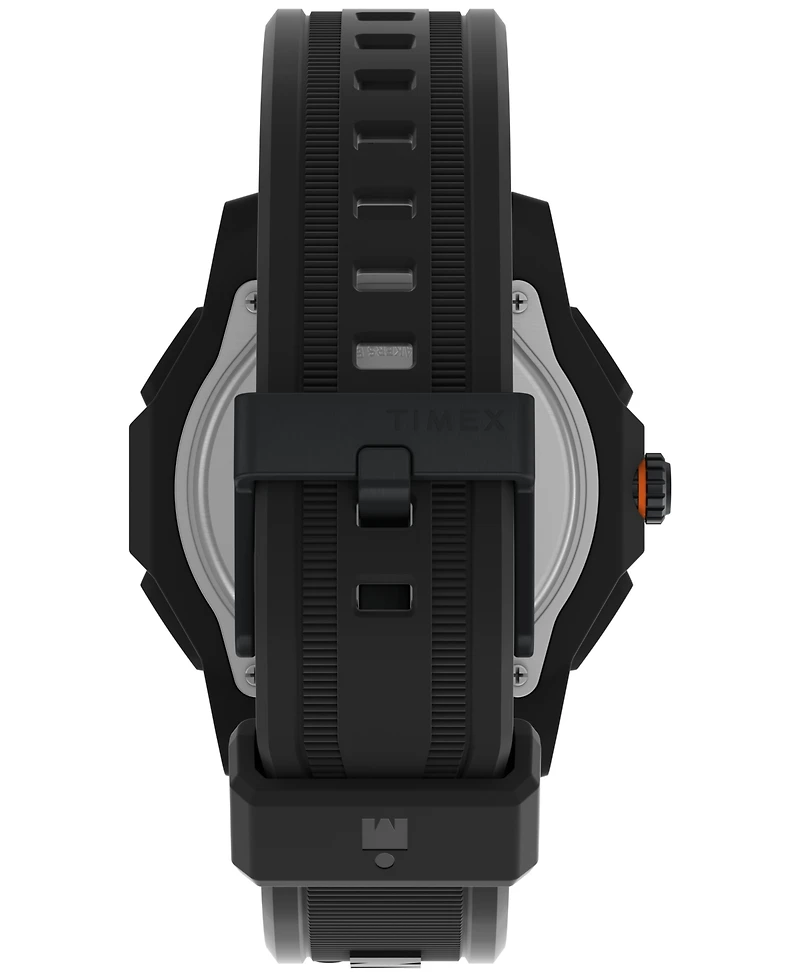 Timex Men's Digital Black Polyurethane Strap Watch, 47mm