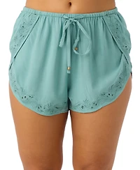 O'Neill Juniors' Lisbon Pull-On Embroidered Shorts