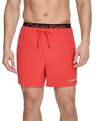 Calvin Klein Men's Logo Elastic Waist Modern Euro 5" Volley Swim Trunks