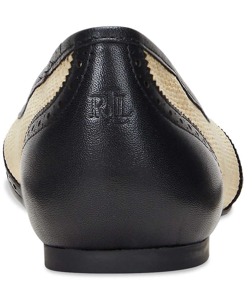 Lauren Ralph Women's Jayna Wingtip Ballet Flats