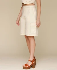 Avec Les Filles Women's Long Cargo Shorts