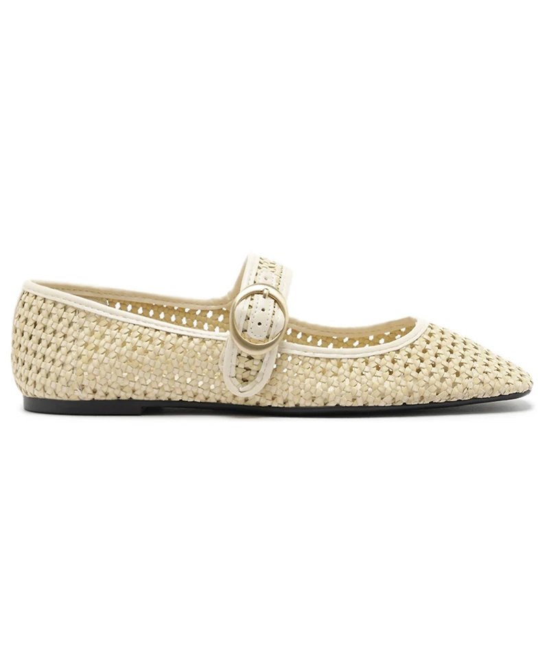 Arezzo Women's Eve Square Toe Ballet Flats
