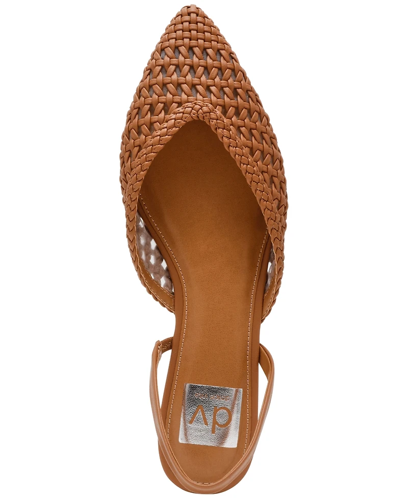 Dv Dolce Vita Women's Cashe Woven Slingback Pointed-Toe Flats