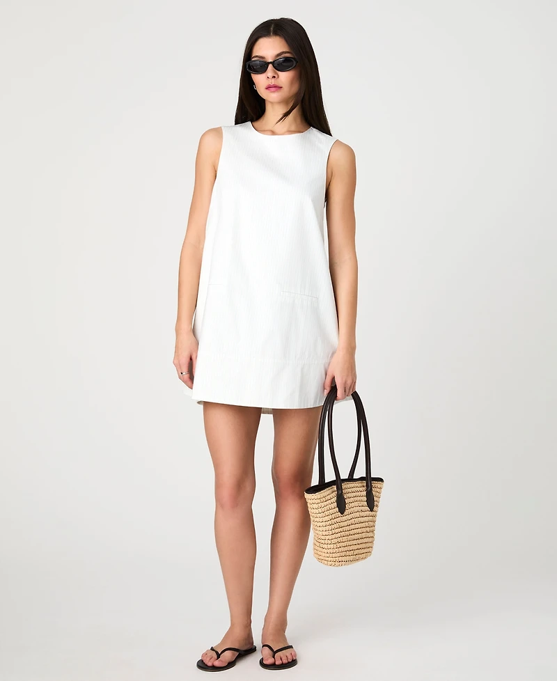 French Connection Women's Cotton Pinstriped Shift Dress