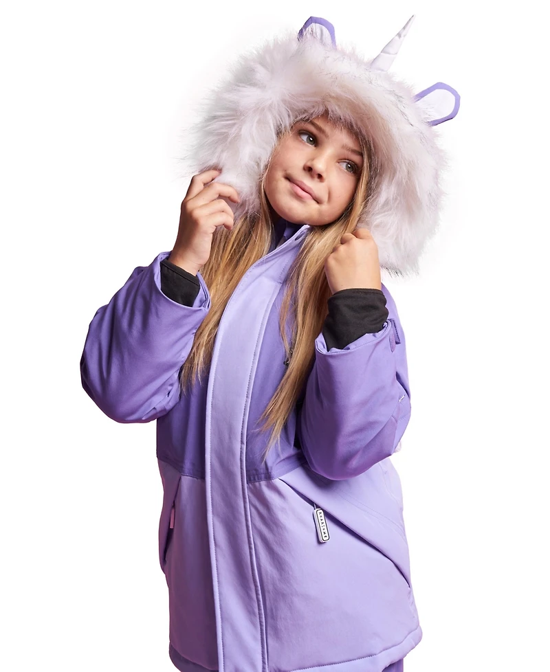 Roarsome Big Girls Sparkle the Unicorn Ski Jacket