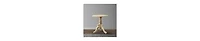 Round Top Side Table – Mango Wood with Intricate Carved Design & Pedestal Base