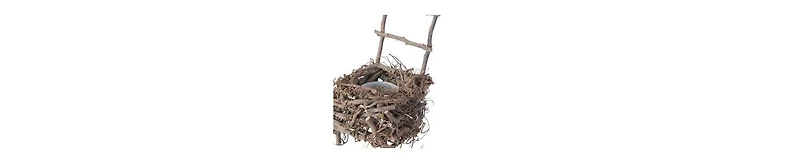 Handcrafted Wooden Nest Planter – Clay Pot for Indoor & Outdoor Use