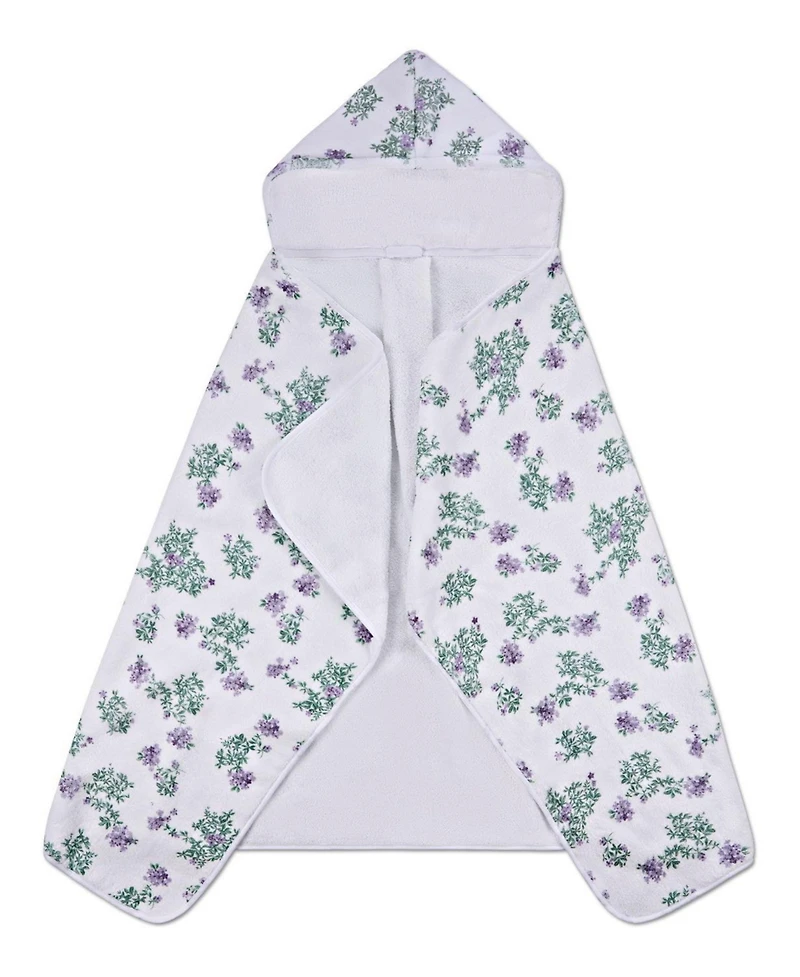 MeMoi Baby Girls Floral Cotton-Lined Hooded Towel