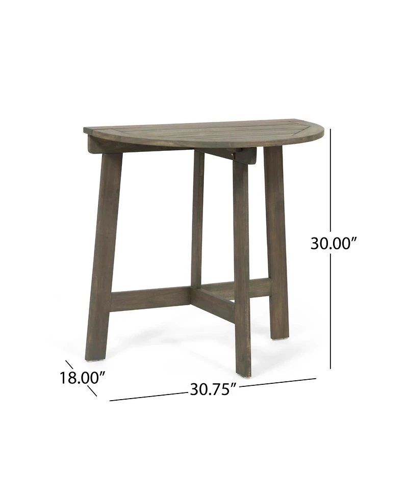 Streamdale Outdoor Grey Acacia Bistro Set, Folding, Weather-Resistant