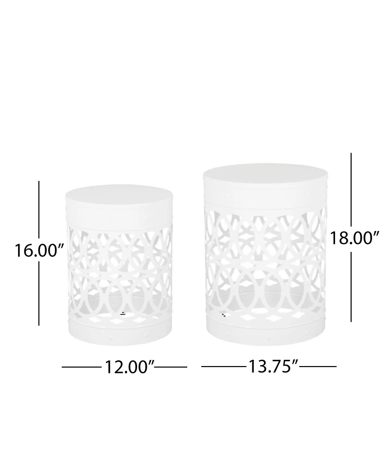 Streamdale Outdoor Metal S/2 end table