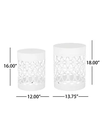 Streamdale Outdoor Metal S/2 end table