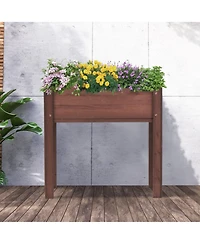 31x31x16" Raised Garden Bed, Elevated Wooden Planter Box