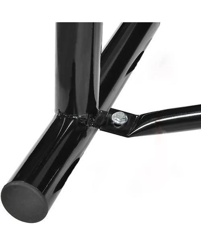 Streamdale 72" Expanded Metal Rectangular Picnic Table, Black With Umbrella Hole