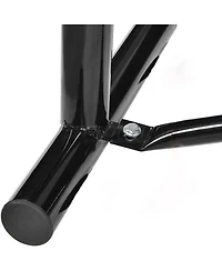 Streamdale 72" Expanded Metal Rectangular Picnic Table, Black With Umbrella Hole