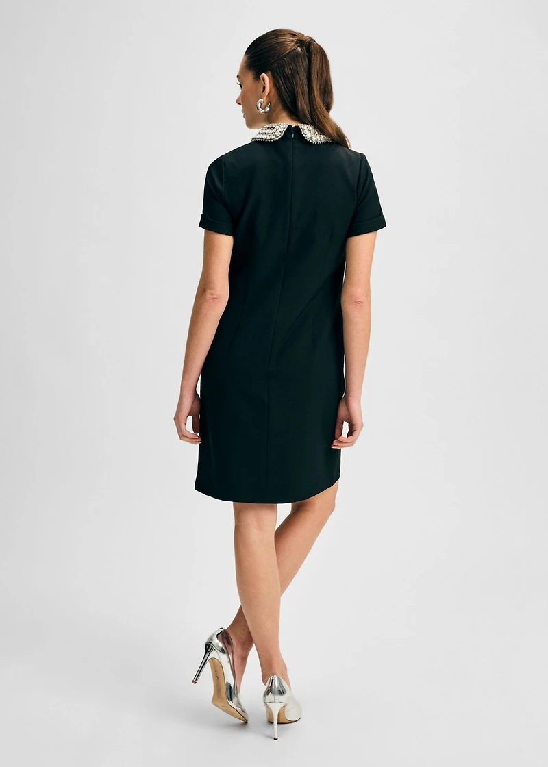 Isaac Mizrahi Women's Jewel Collar Cad Shift Dress