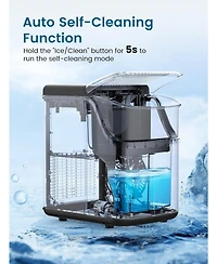 Nugget Ice Makers Maker Machine,35lbs/Day,One-Click Operation,Self-Cleaning Countertop Machine,Stainless Steels Upgrade