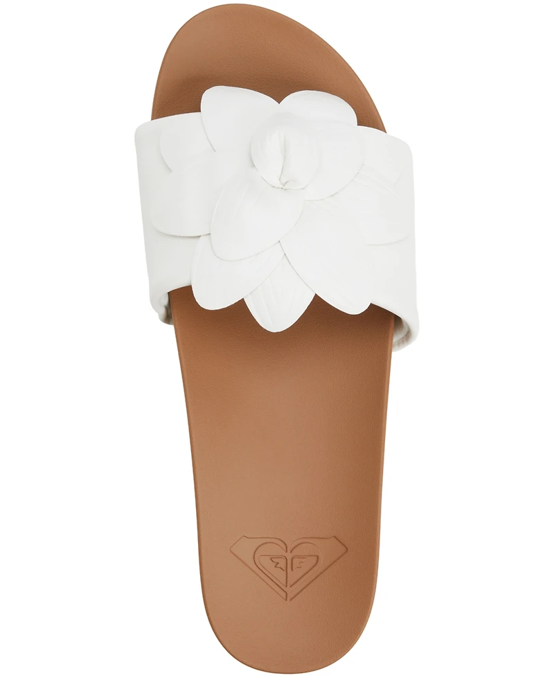 Roxy Women's Flower Girl Slip-On Flat Sandals