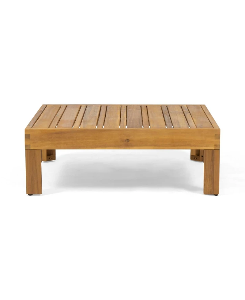 Streamdale Acacia Wood Outdoor Loveseat Set with Coffee Table