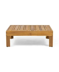 Streamdale Acacia Wood Outdoor Loveseat Set with Coffee Table