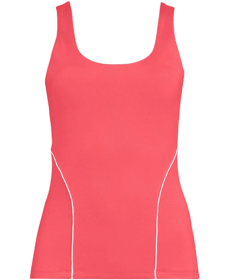 Lands' End Women's High Impact Scoop Neck Active Tank Top