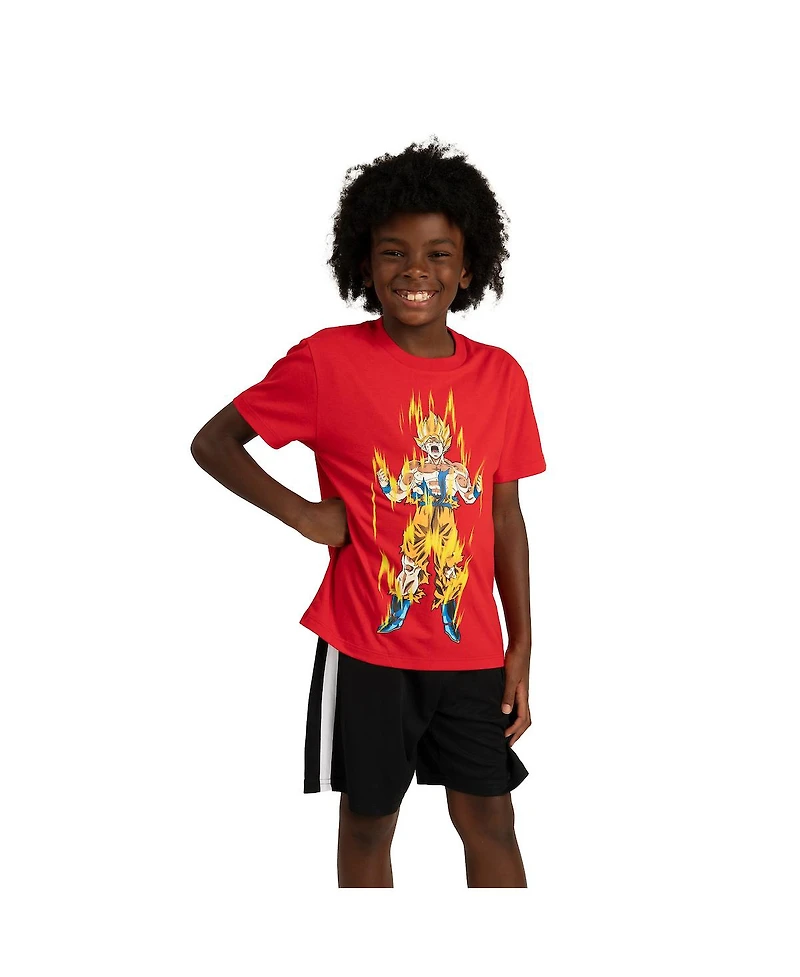 Dragon Ball Z Boys 3-Pack Set - Includes Two Tees and Mesh Shorts-xxl