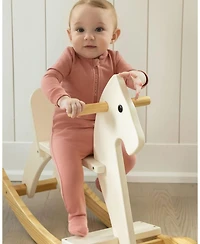 MeMoi Baby Girls Half Zip Stretch Blend Footie