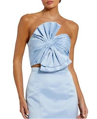 Mac Duggal Women's Strapless Bow Top and Mermaid Skirt 2 Piece Set