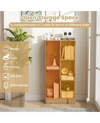 41 Inches 5-Cube Floor Bookcase with 2 Anti-Tipping Kits
