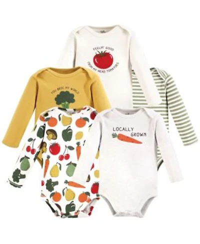 Touched By Nature Baby Unisex Natural Cotton Long Sleeve One Piece