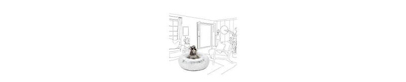Faux Fur Self Warming Indoor Round Donut Cuddler Pet Mat