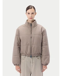 Gobi Cashmere Women's Cropped High-Neck Jacket