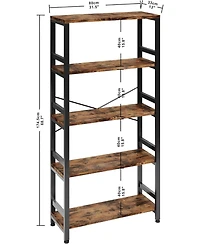 Bookshelves and Bookcases, 31.5in Wide Shelf 5-Tier Ladder Shelf