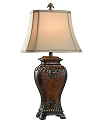 StyleCraft Home Collection 33.5" Dundee Faux Crocodile Poly Table Lamp