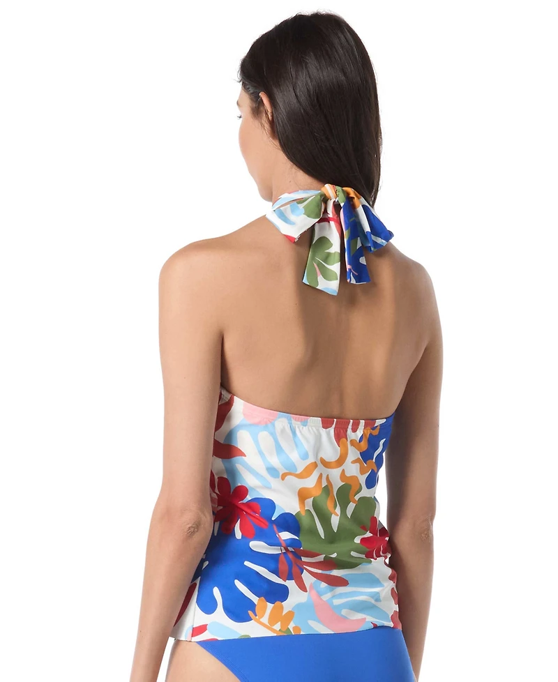 Vince Camuto Women's Printed Crossover Convertible Tankini Top