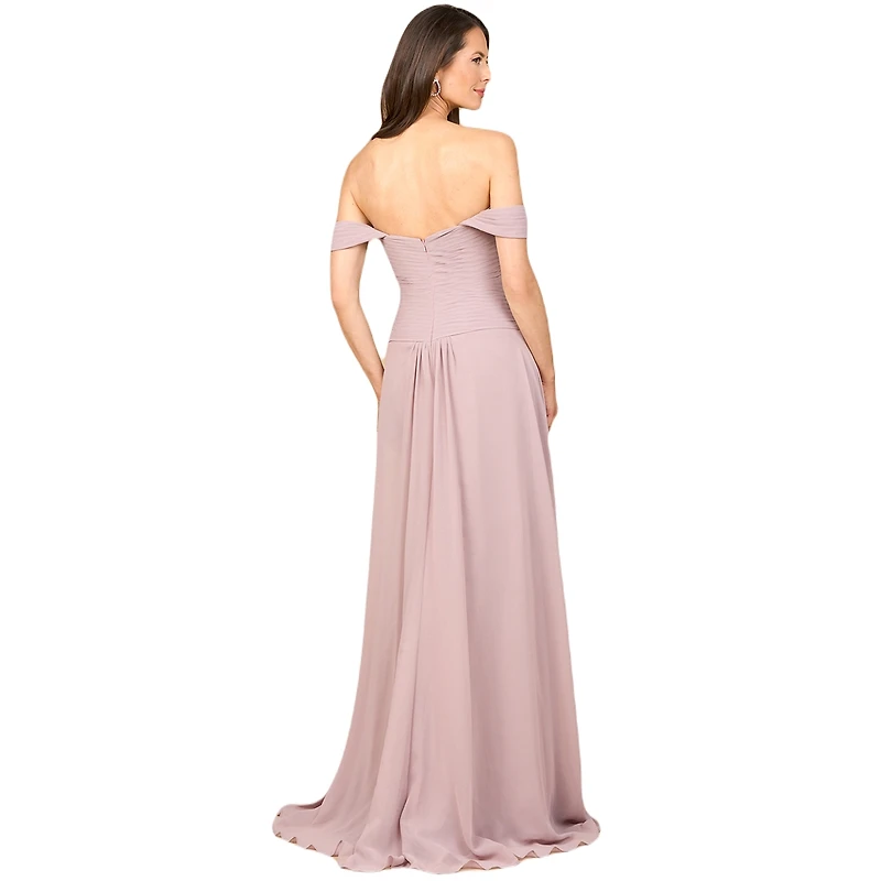 Lara Women's Off Shoulder Chiffon Dress