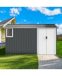 Streamdale 8x12 Metal Shed, Window, Floor, Vents, Hinged Door
