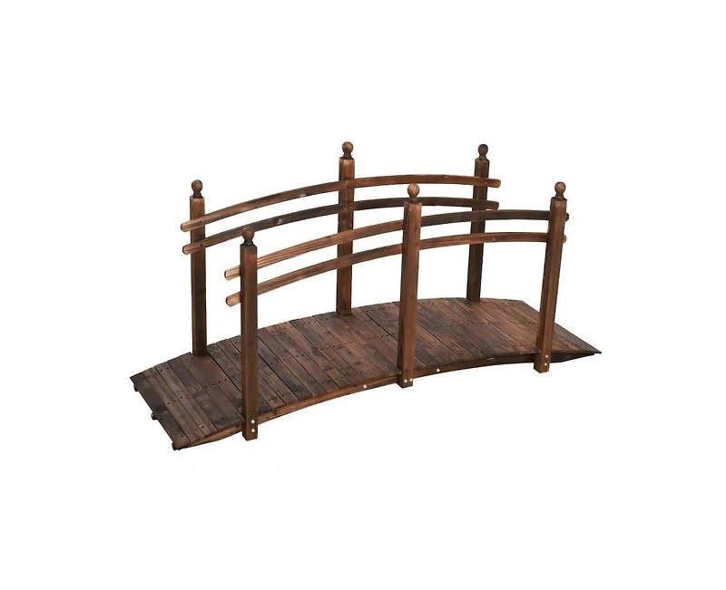 Garden Bridge with Handrails for Outdoor Landscaping and Pathway Decoration