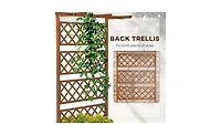 Multi-Functional Wooden Garden Trellis with Planter Box